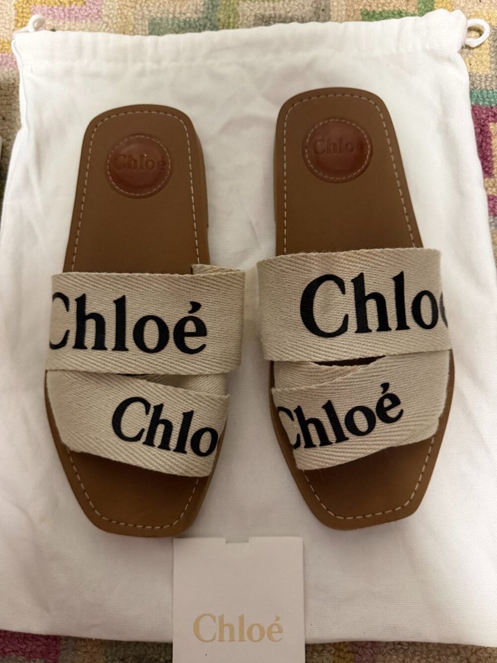 Authentic Chloe Women's Logo Slide Sandal - Size 37